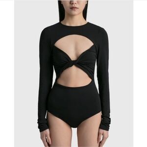 NWT The Line by K Cerys Bodysuit in Black Bodysuit Sz XS